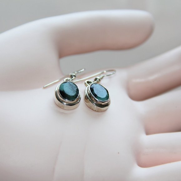 Sterling Silver Ruby Zoisite Dangle Earrings - Picture 11 of 12